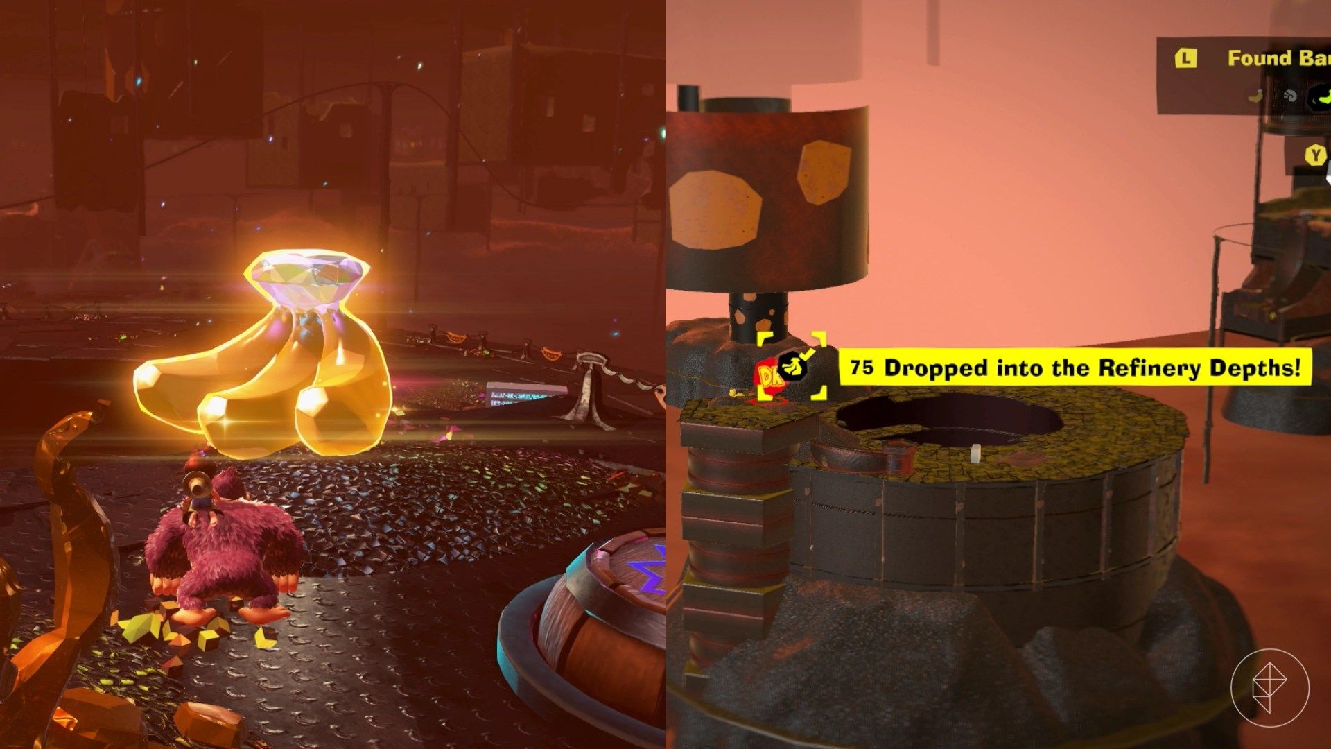 Canyon Layer Banandium Gem locations in Donkey Kong Bananza