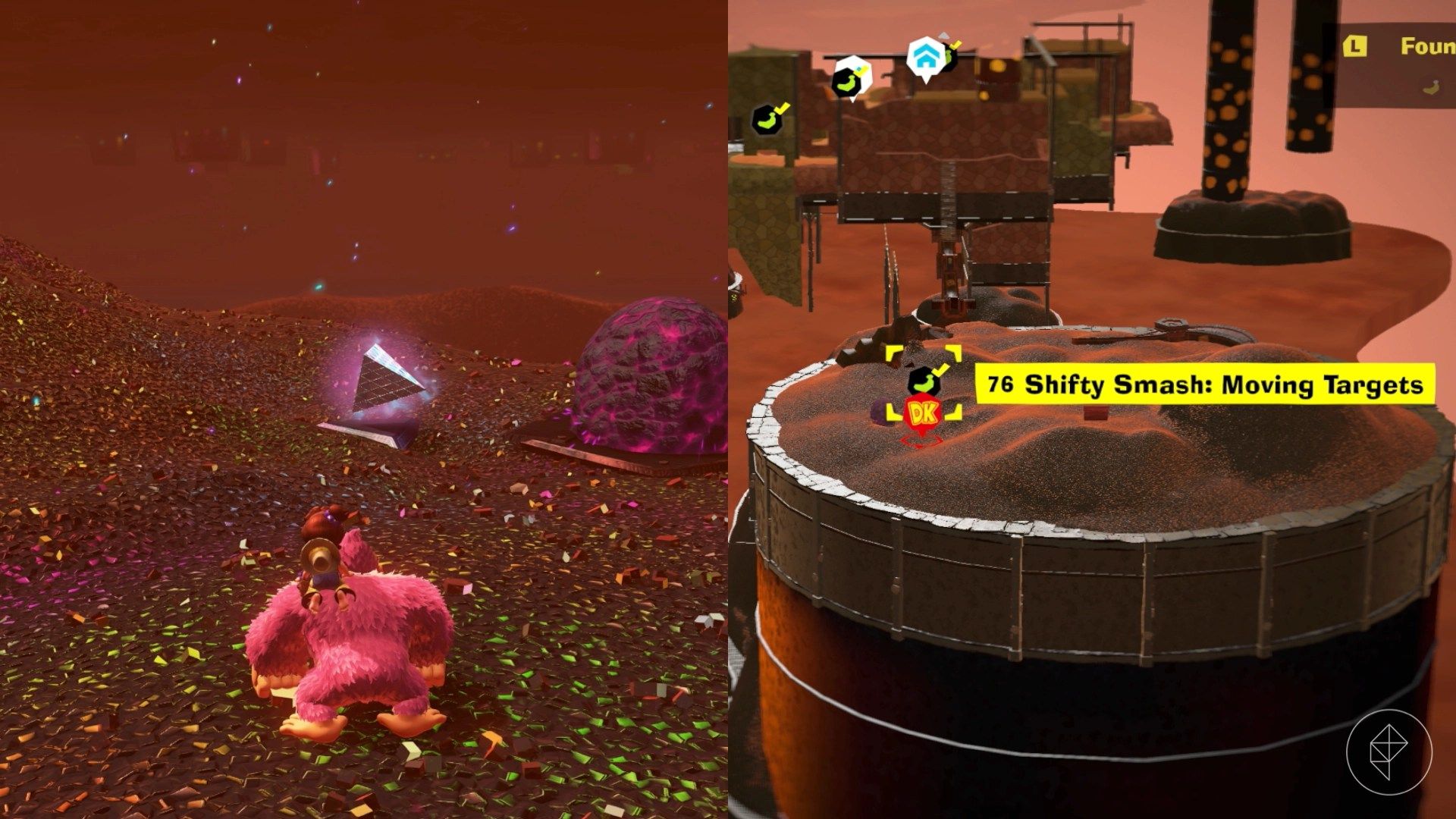 Canyon Layer Banandium Gem locations in Donkey Kong Bananza