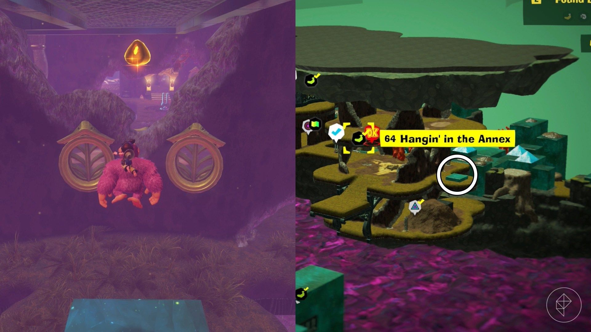 Forest Layer Banandium Gem locations in Donkey Kong Bananza