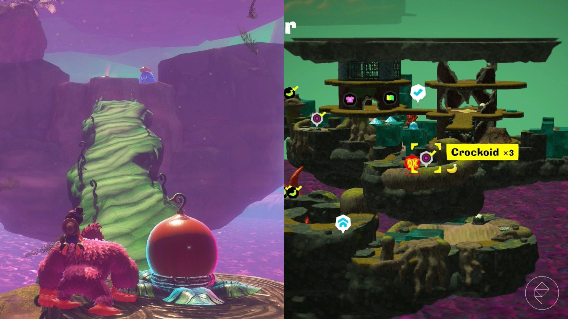 Forest Layer Banandium Gem locations in Donkey Kong Bananza