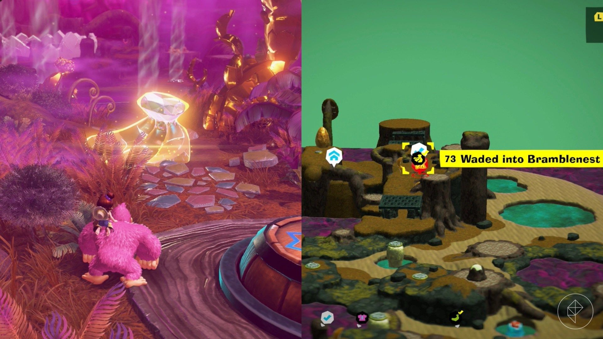 Forest Layer Banandium Gem locations in Donkey Kong Bananza