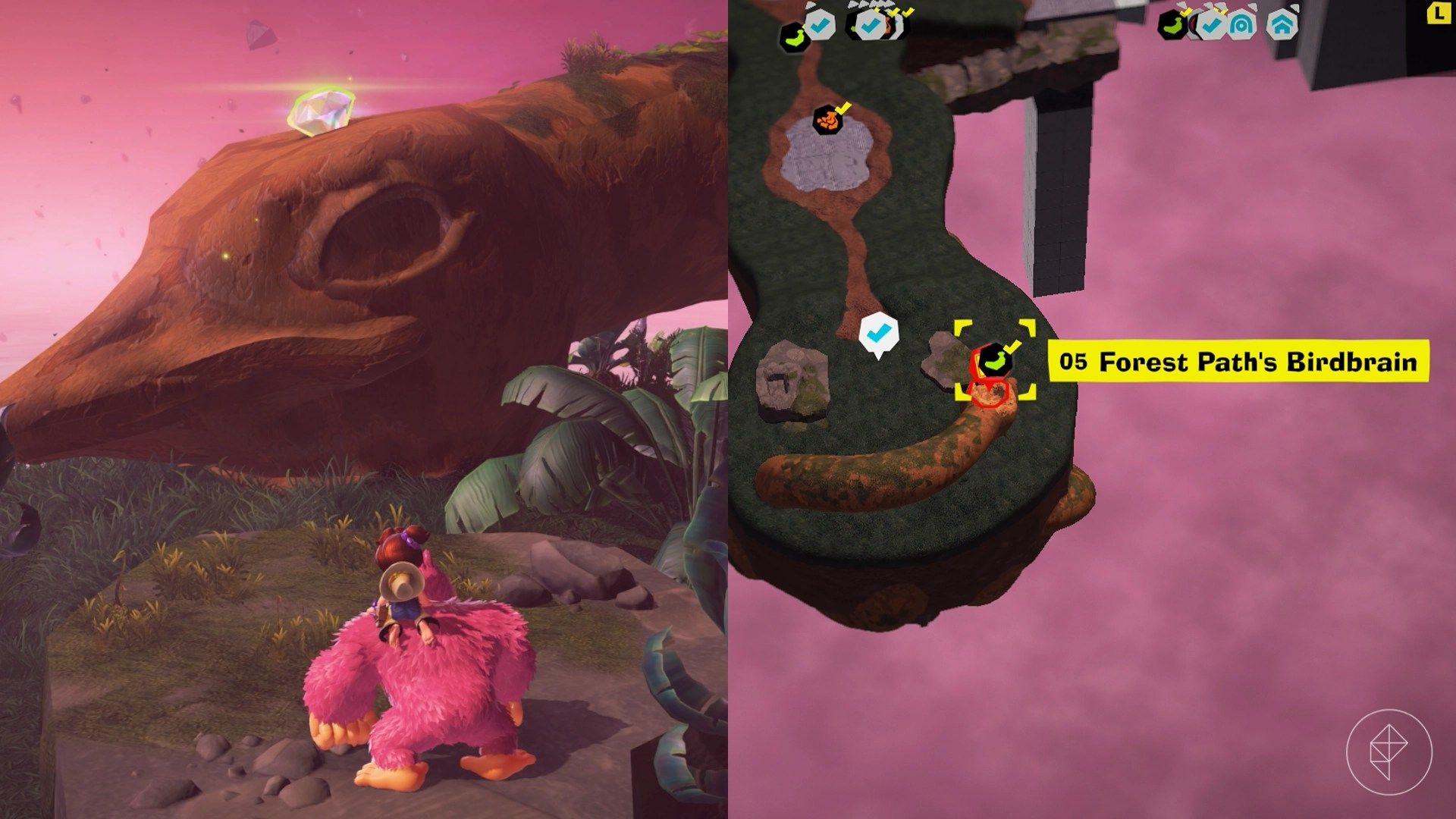 A junção Banandium Gem Localizações em Donkey Kong Bananza