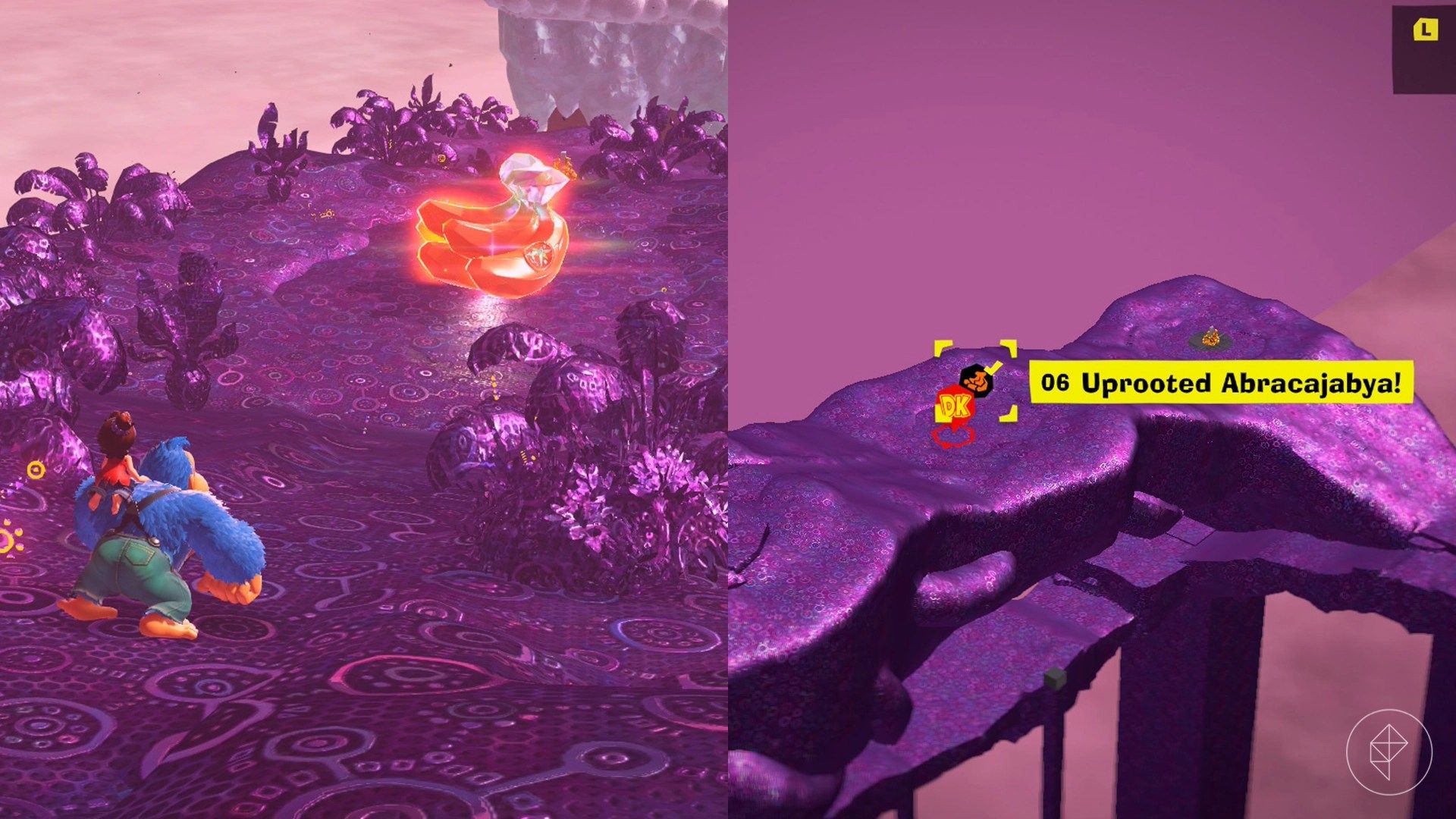 A junção Banandium Gem Localizações em Donkey Kong Bananza