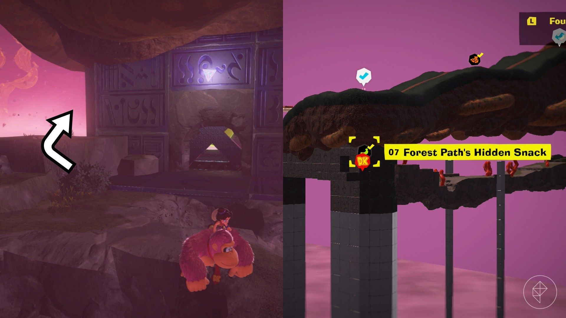 A junção Banandium Gem Localizações em Donkey Kong Bananza