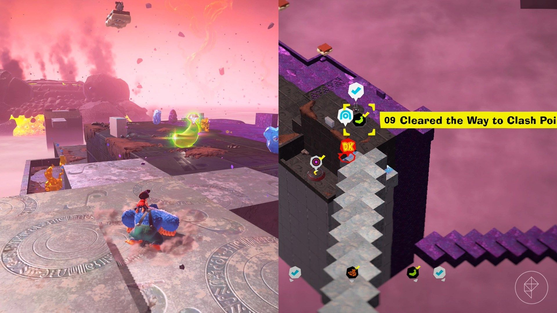 A junção Banandium Gem Localizações em Donkey Kong Bananza
