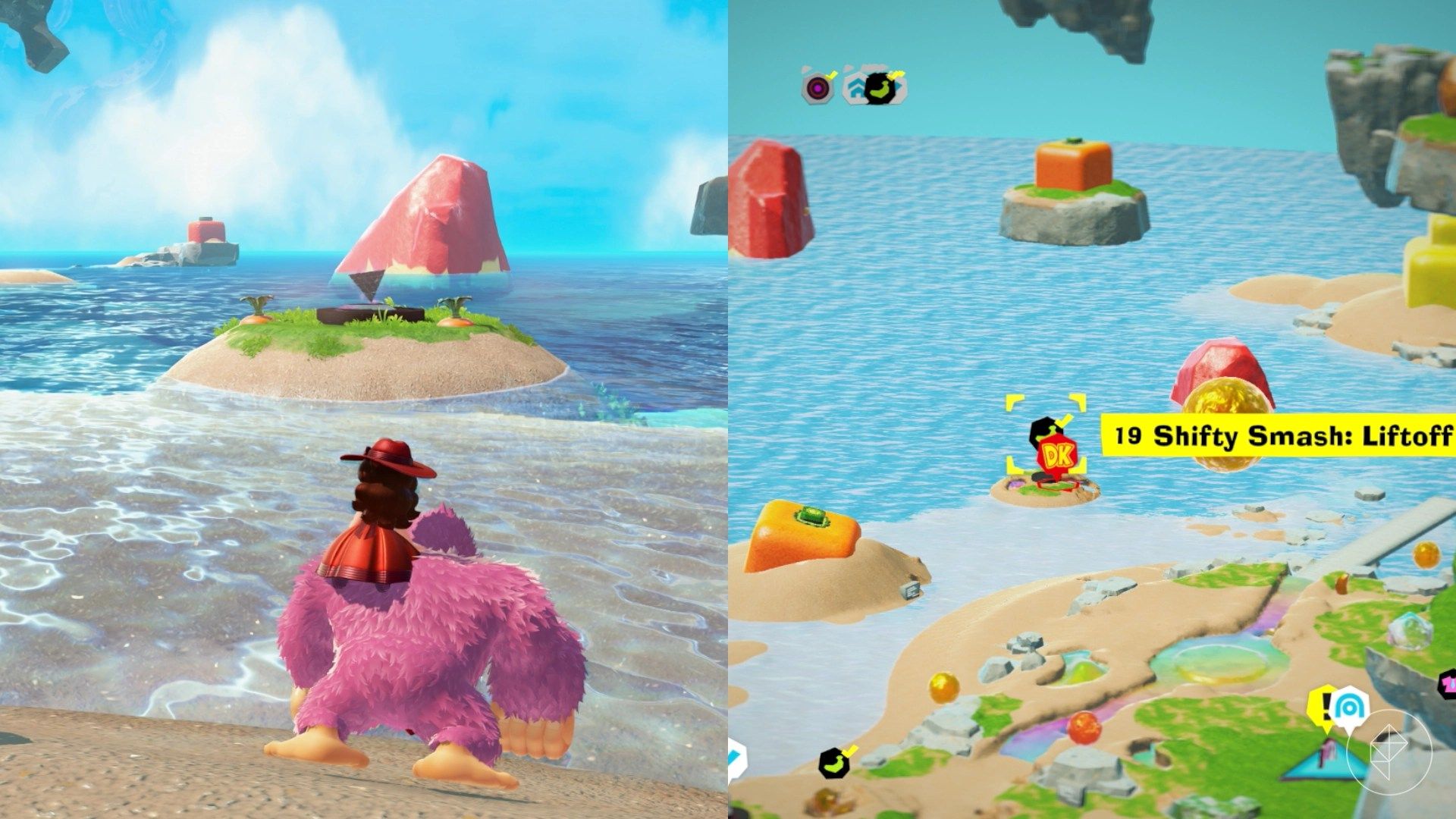 Resort Layer Banandium Gem locations in Donkey Kong Bananza
