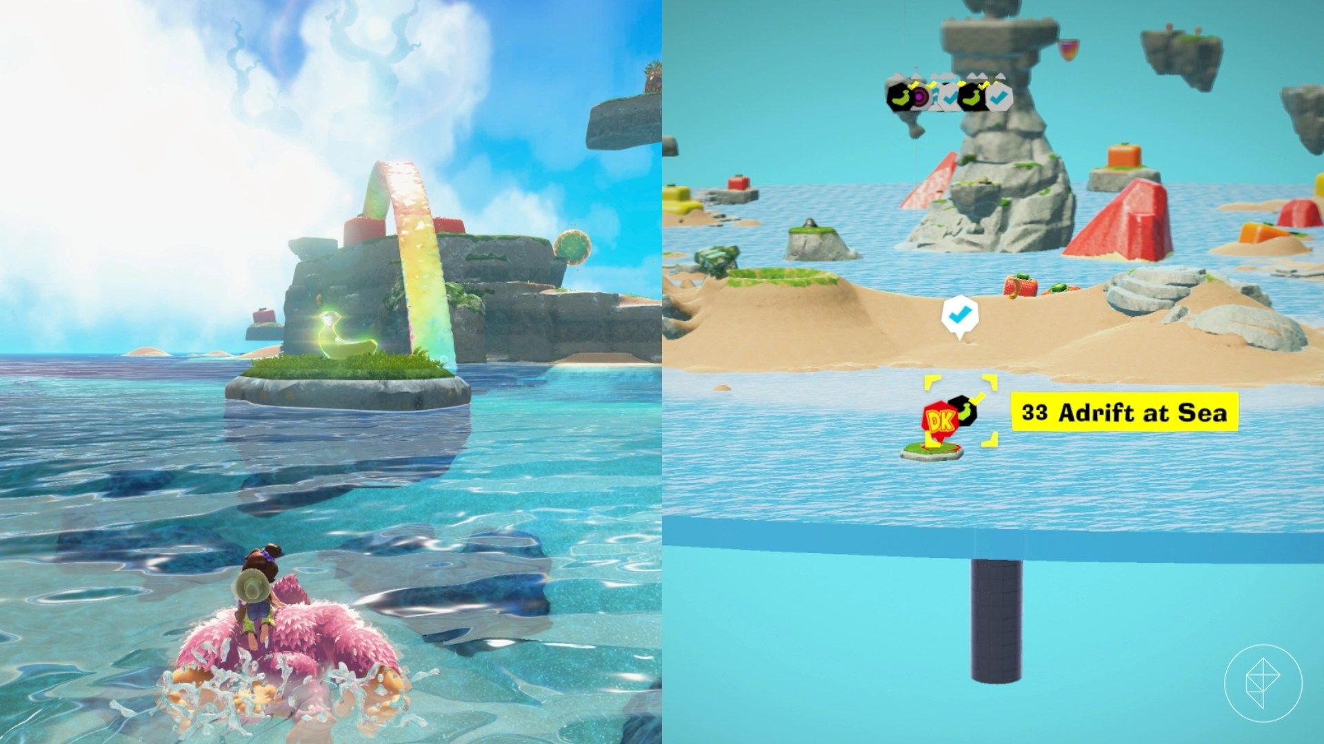 Resort Layer Banandium Gem locations in Donkey Kong Bananza