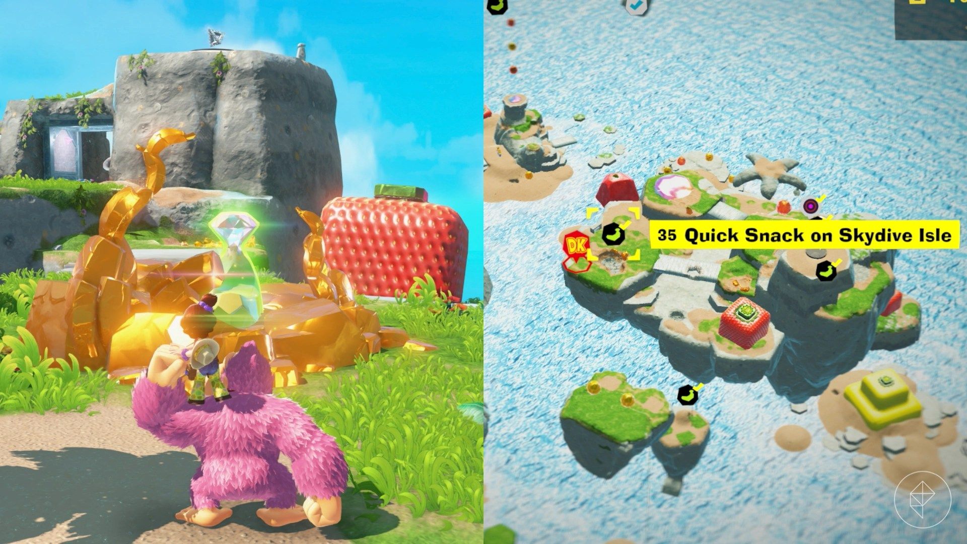 Resort Layer Banandium Gem locations in Donkey Kong Bananza