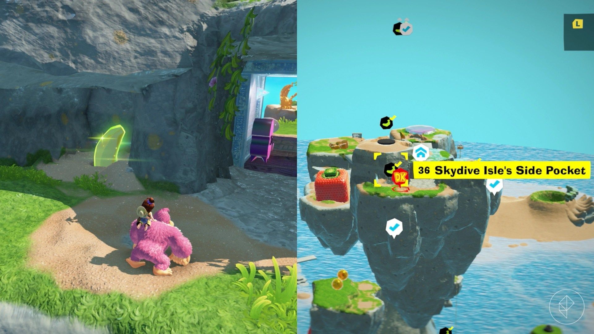 Resort Layer Banandium Gem locations in Donkey Kong Bananza