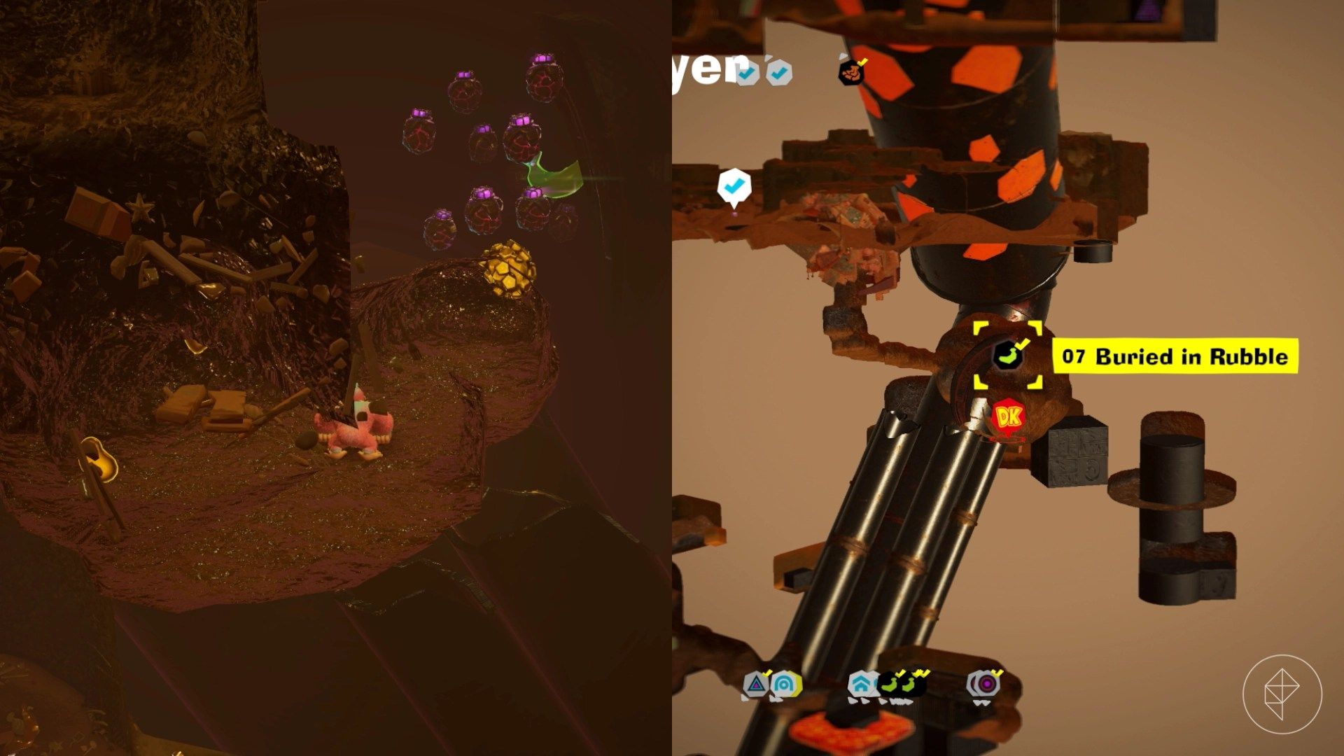Camada de aterro Banandium Localizações de gem
