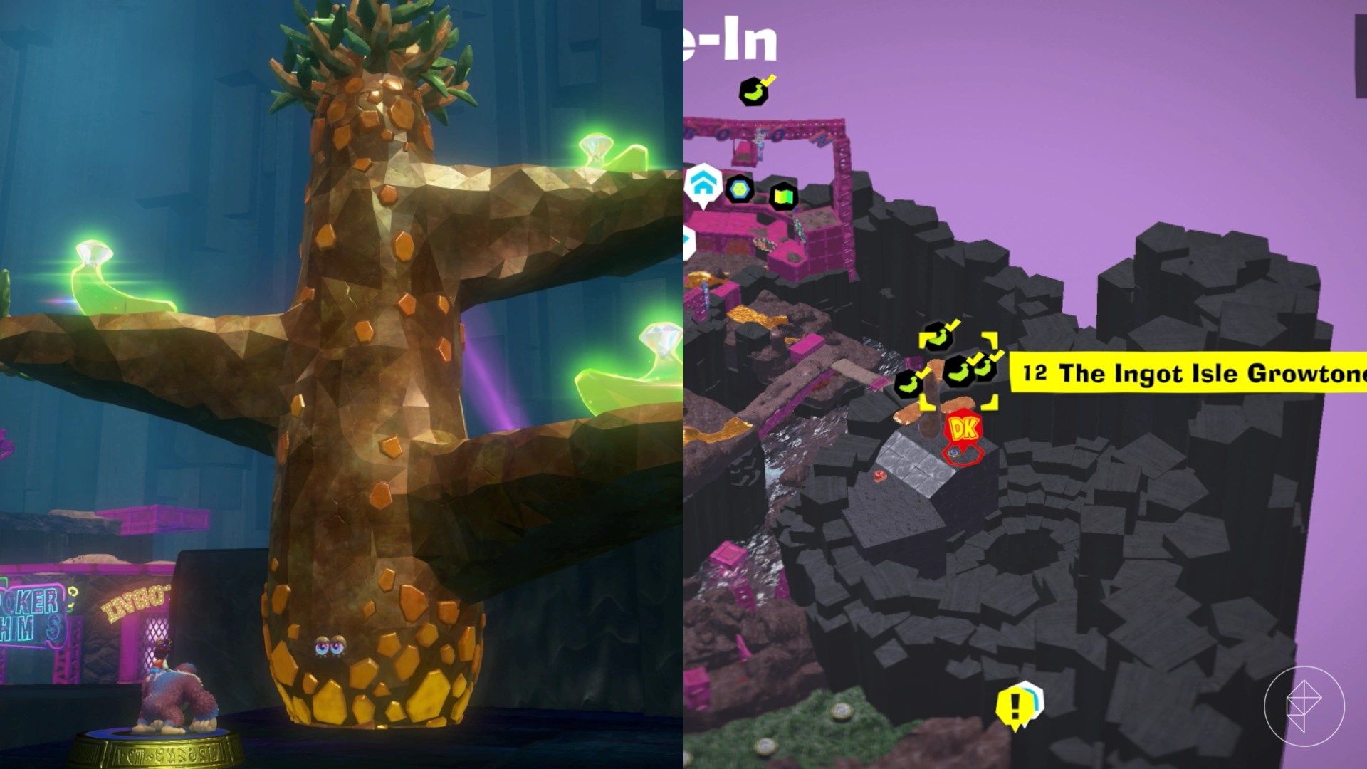 All Ingot Isle Banandium Gem locations in Donkey Kong Bananza