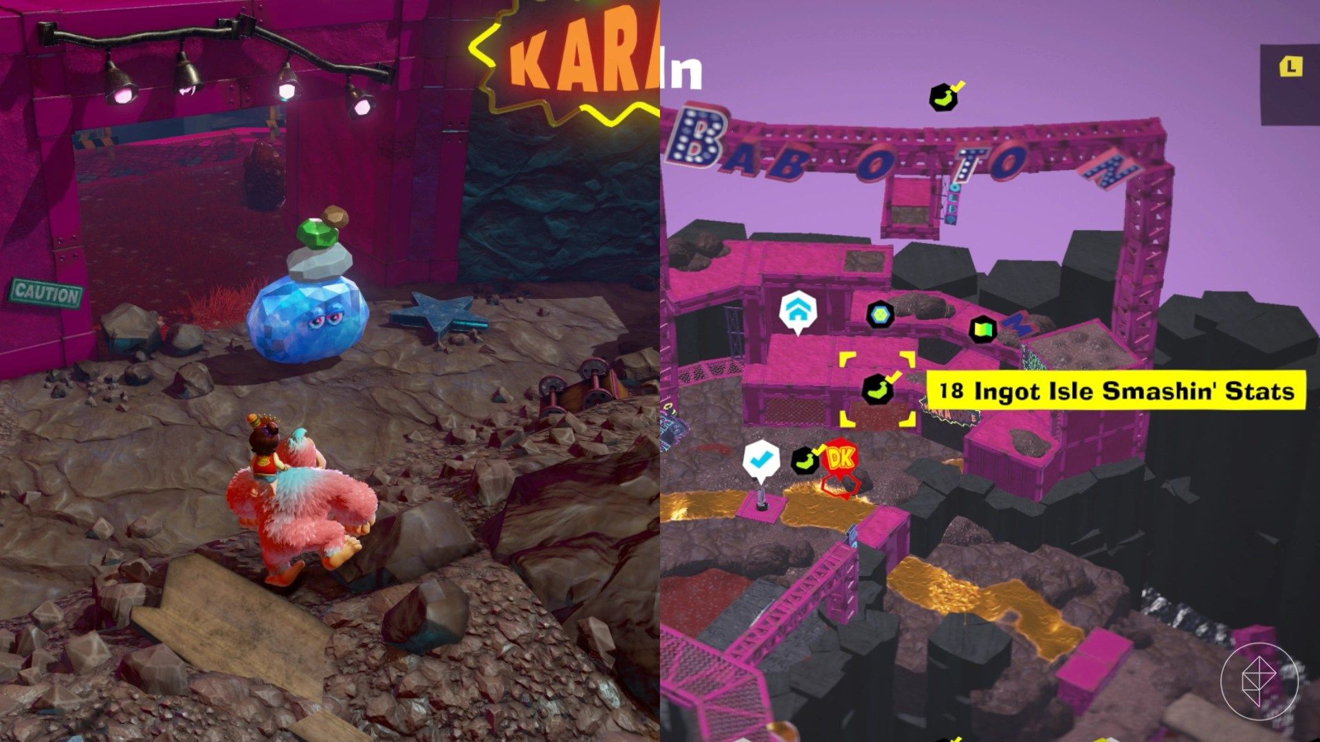 All Ingot Isle Banandium Gem locations in Donkey Kong Bananza