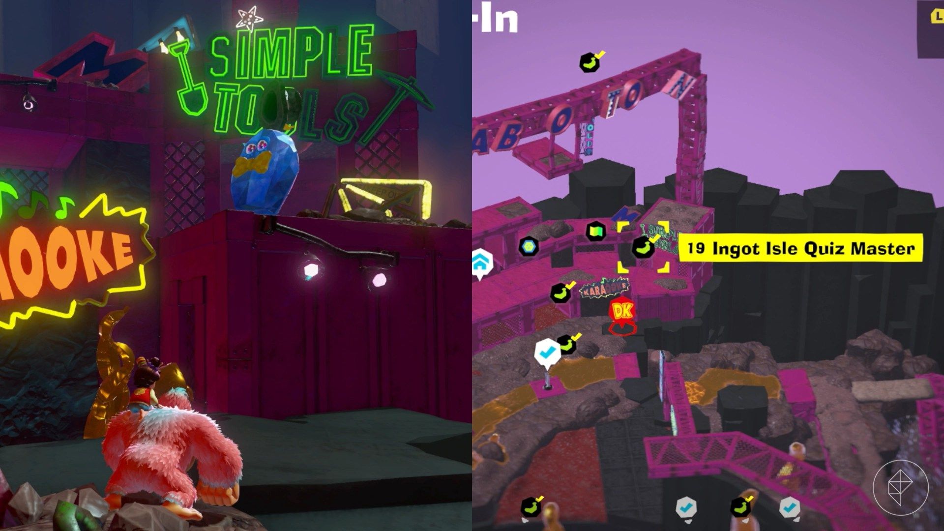 All Ingot Isle Banandium Gem locations in Donkey Kong Bananza
