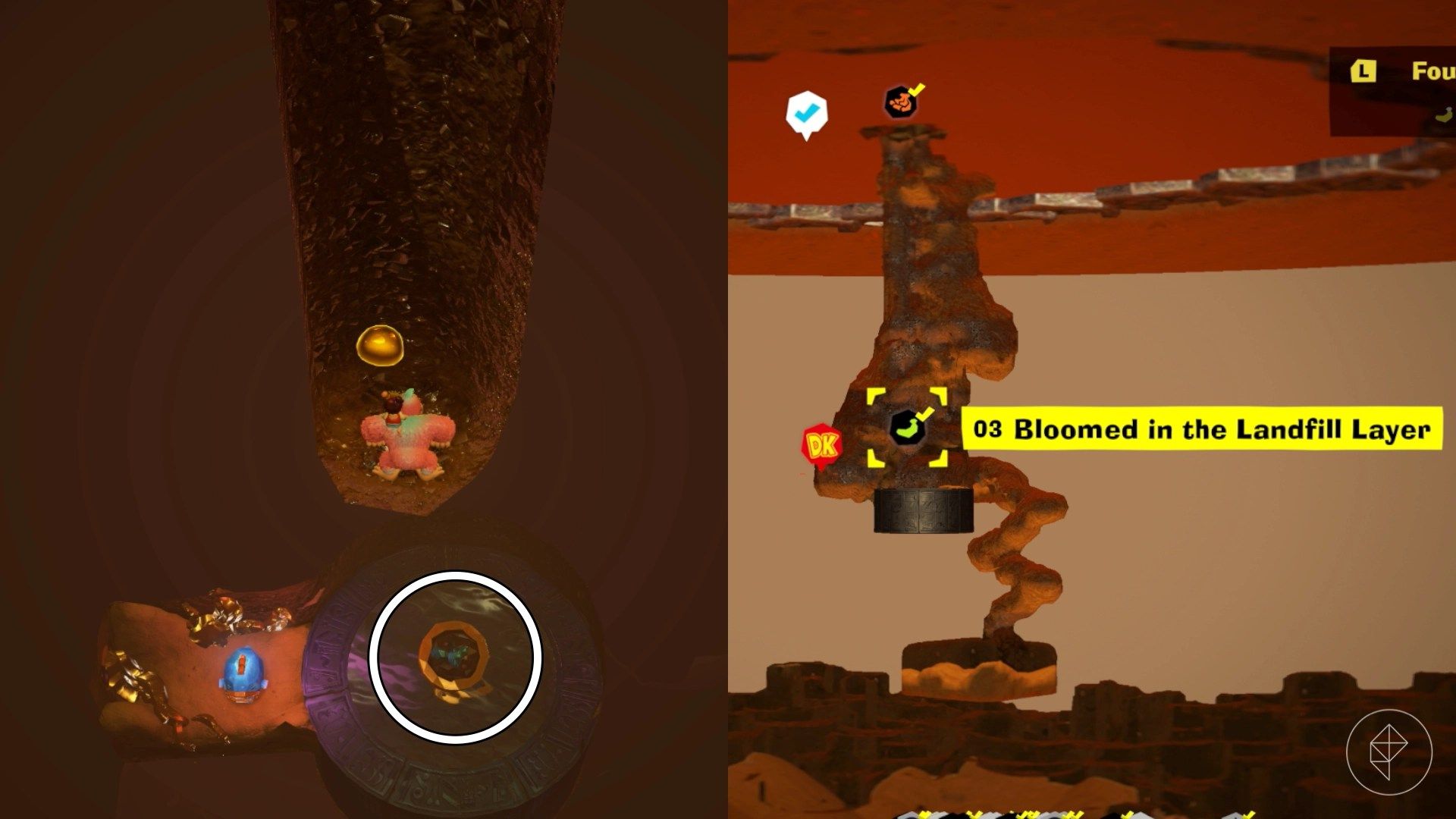 Camada de aterro Banandium Localizações de gem