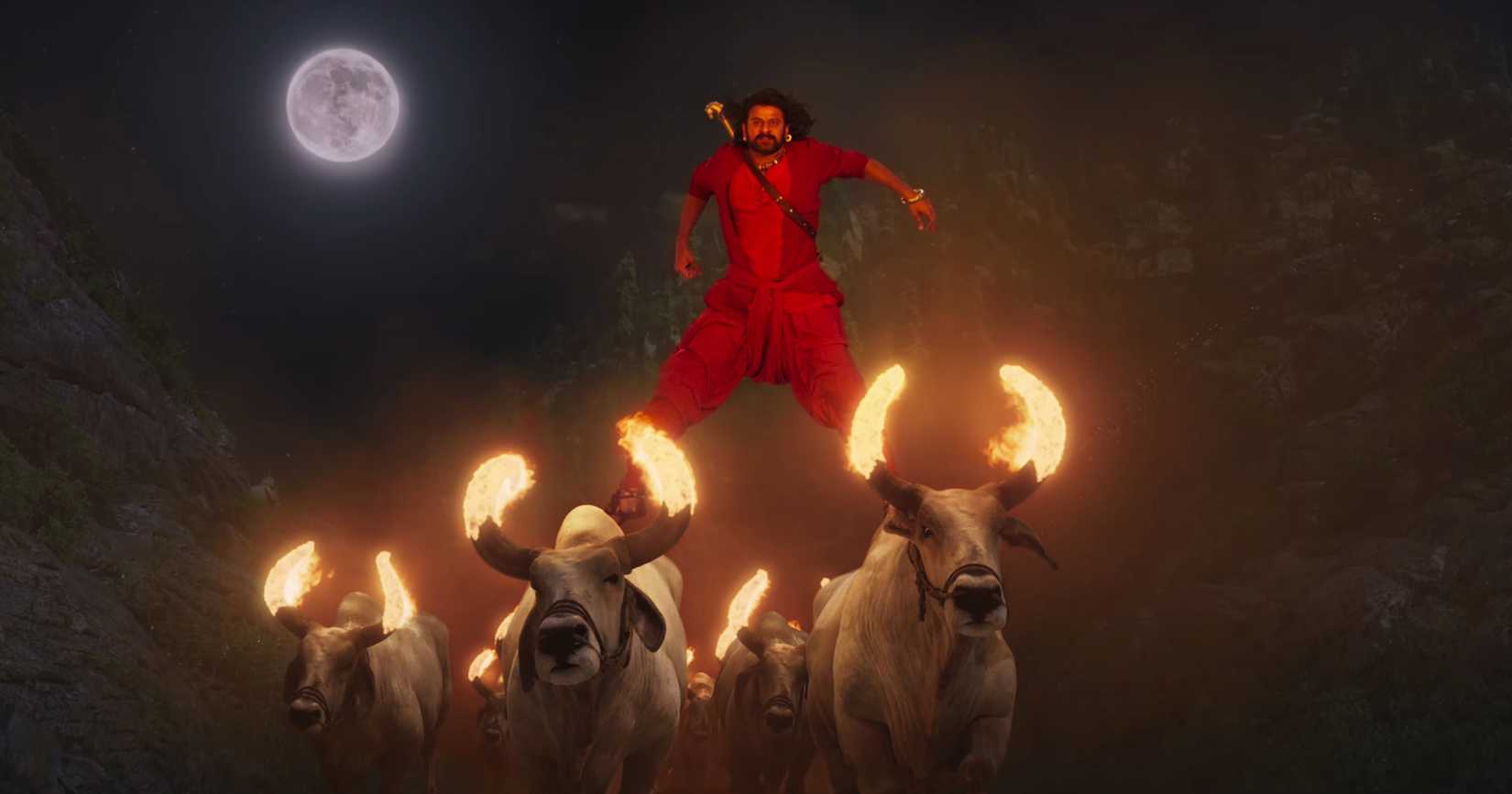 Baahubali riding bulls