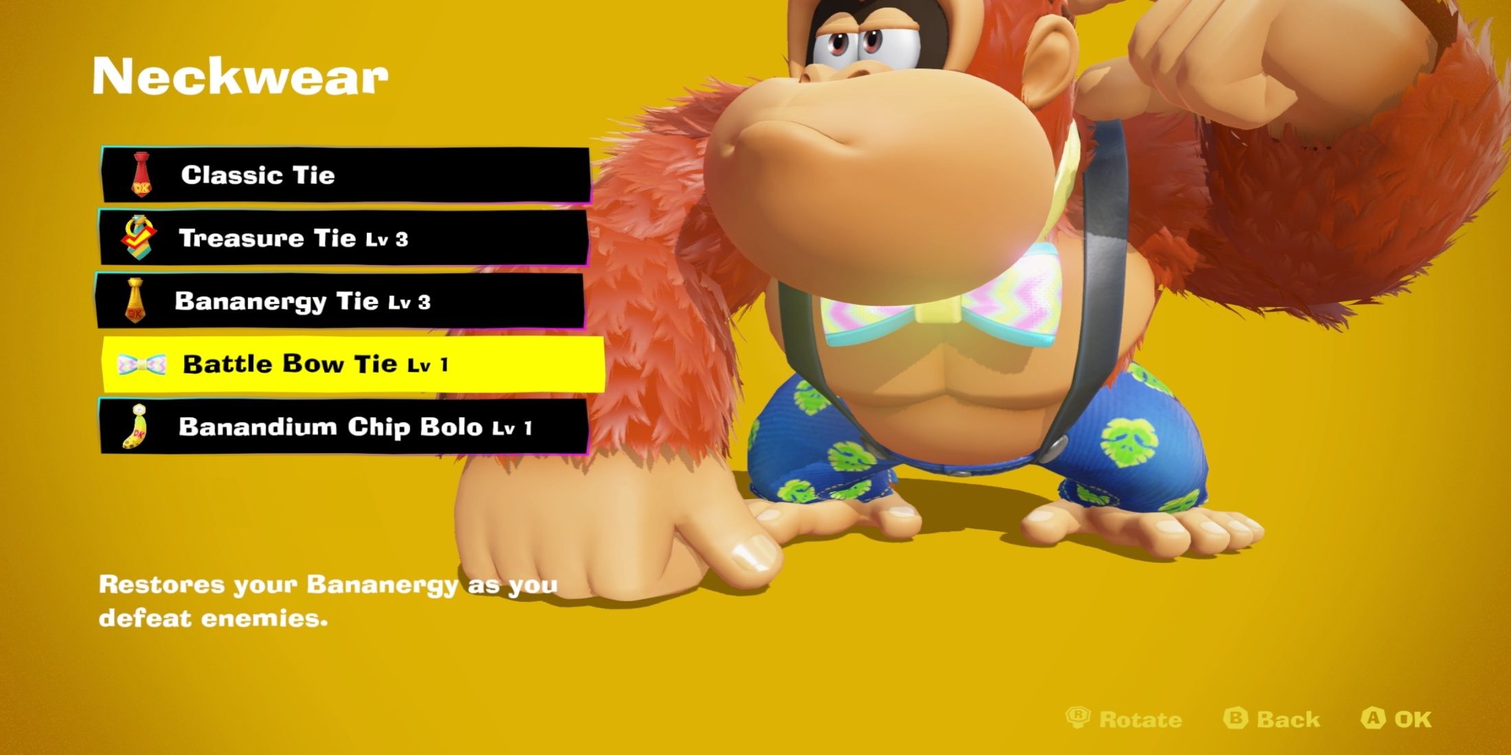 Battle bowtie in donkey kong bananza