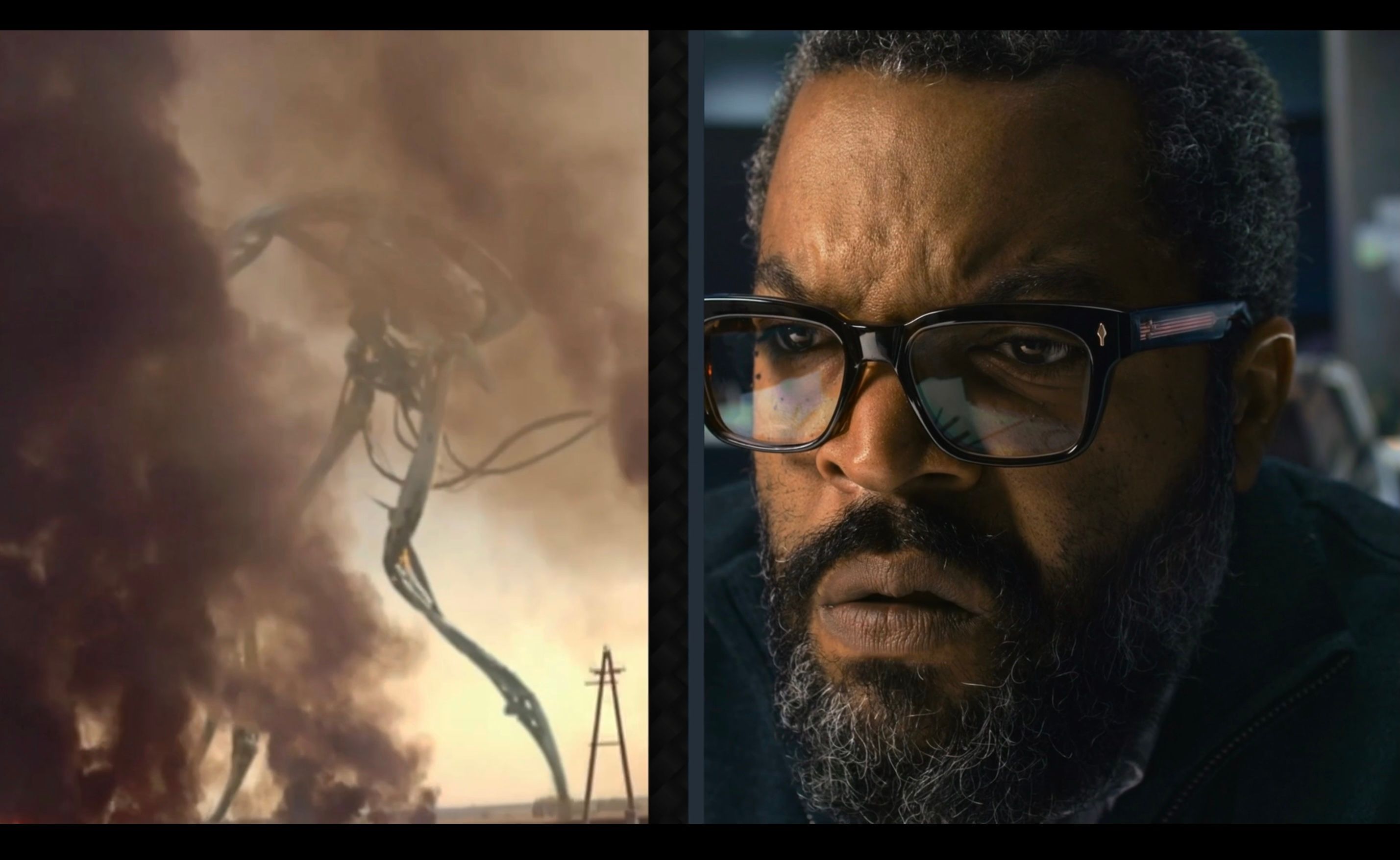 Ice Cube se inclina para mirar los trípodes de War of the Worlds 