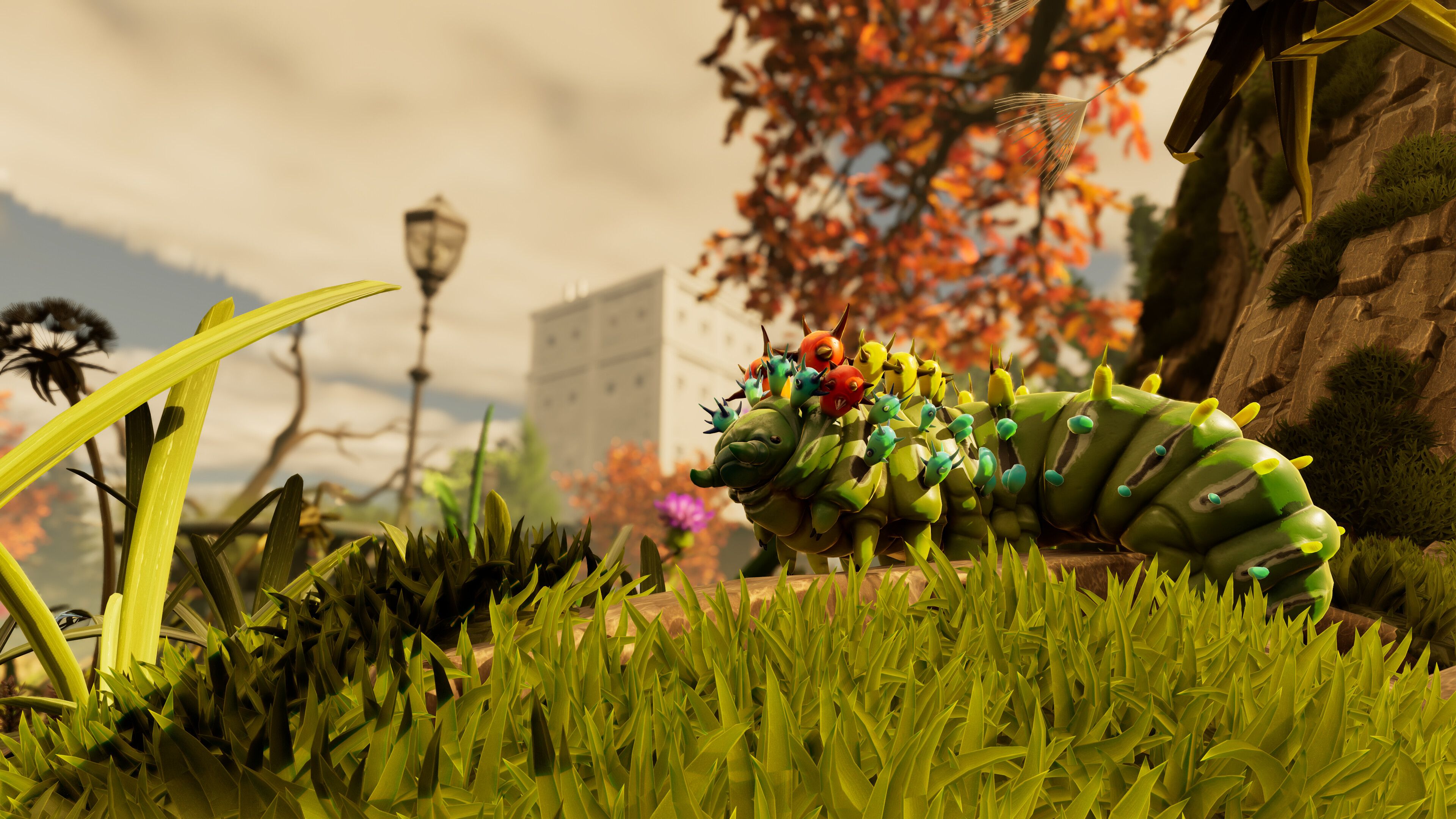 A caterpillar covered in hatchlings from Grounded 2