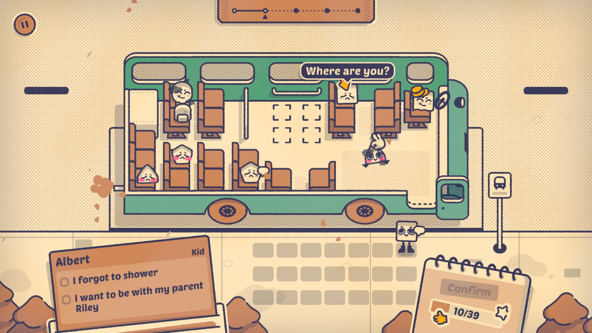 A bus full of shapes appears in Is This Seat Taken.