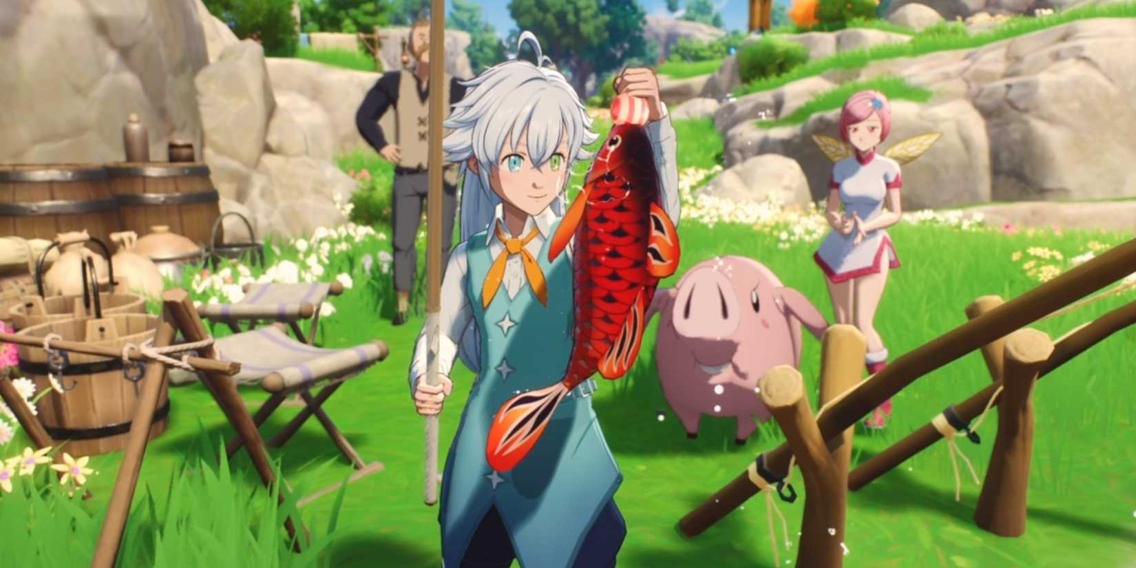 एक मछली पकड़े हुए सात घातक पाप मूल चरित्र।