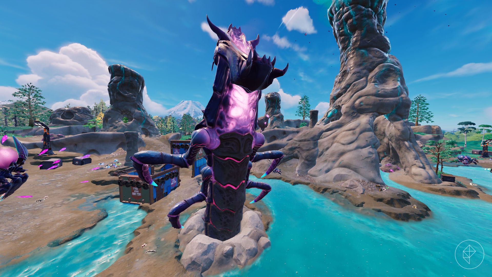 The Queen bug's vulnerable spot, just below her chin.