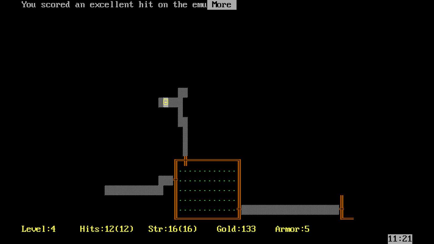 A critical hit in Rogue (1980)