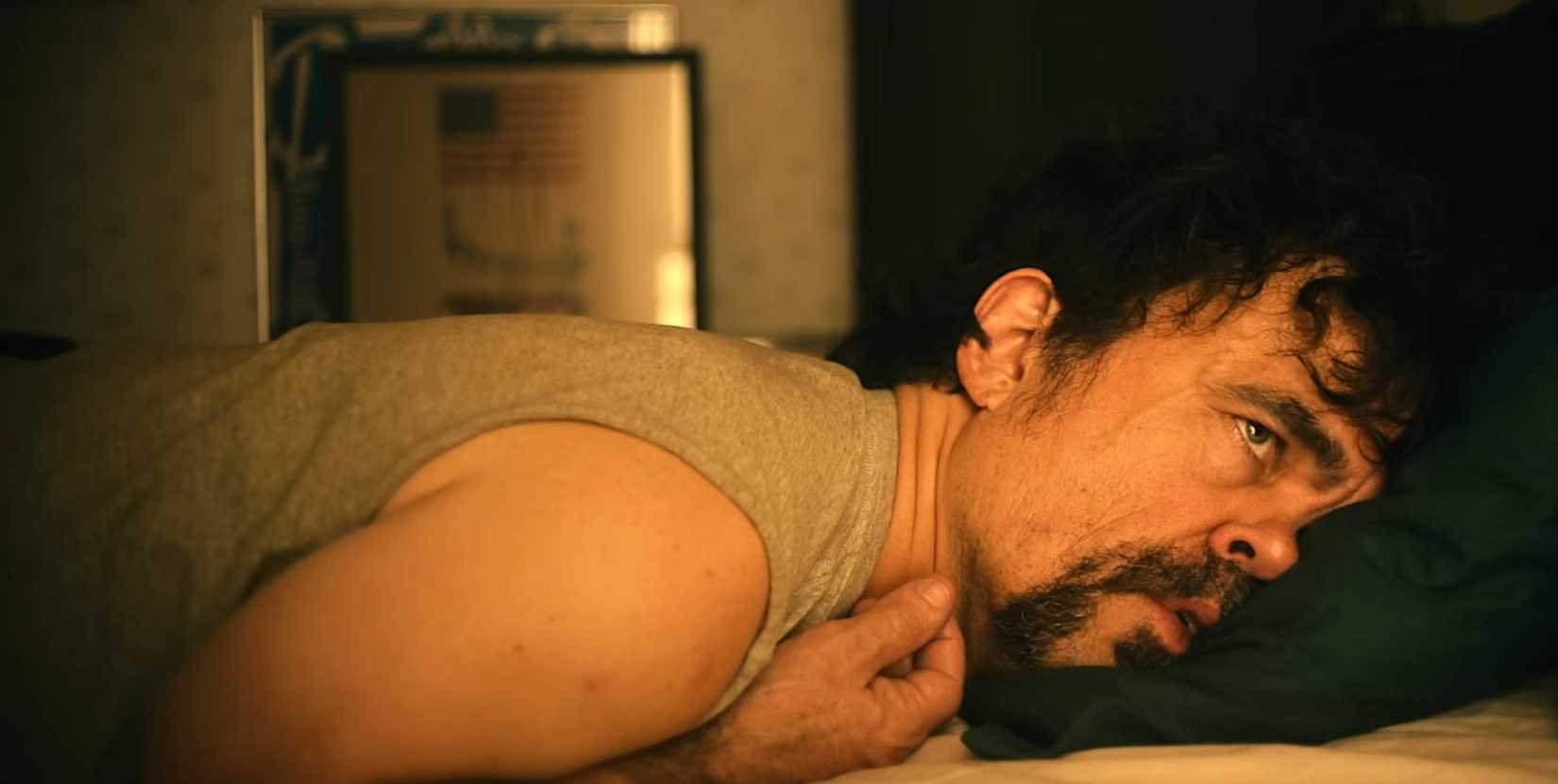 Peter Dinklage in a poison revenge, face down in bed and looks exhausted