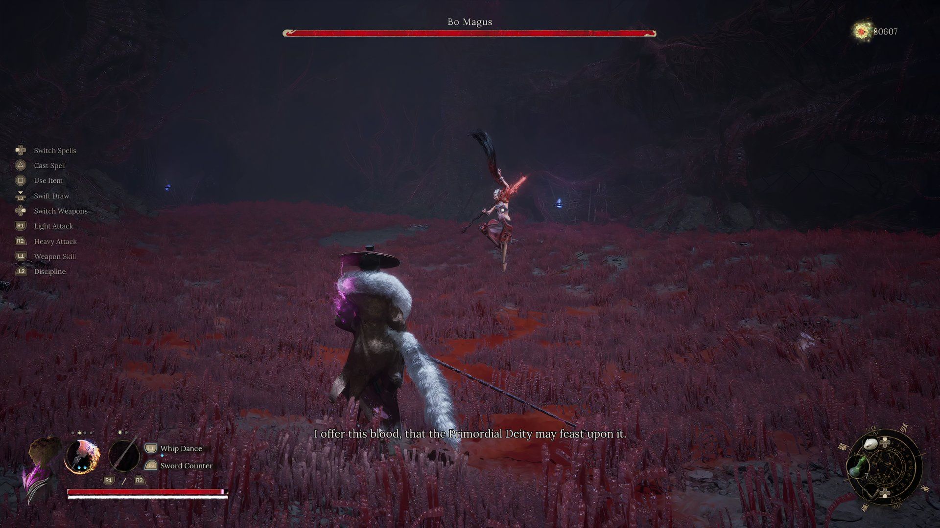 The opening of Phase 1 of Bo Magus's boss fight