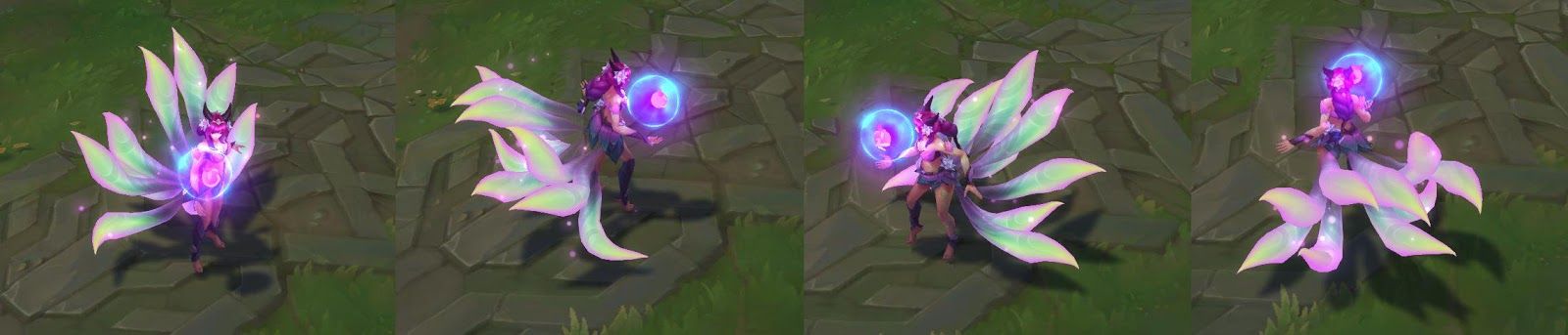 Elderwood Ahri, Nocturne, and Veigar skins emerge from the forests