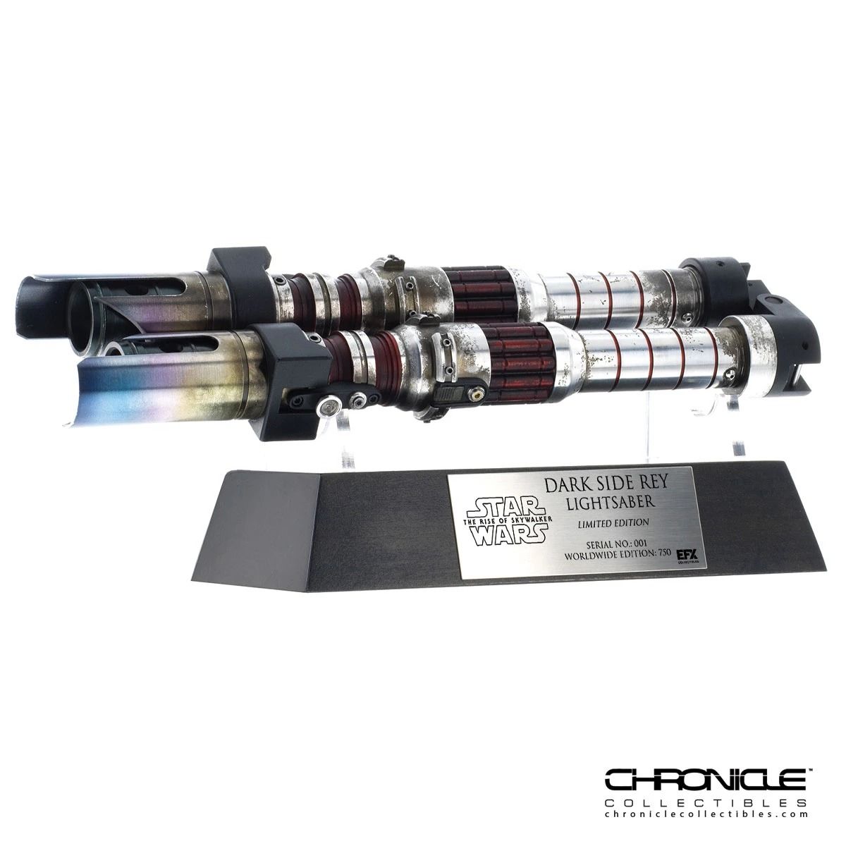You can buy Dark Side Rey's weird lightsaber from Rise of