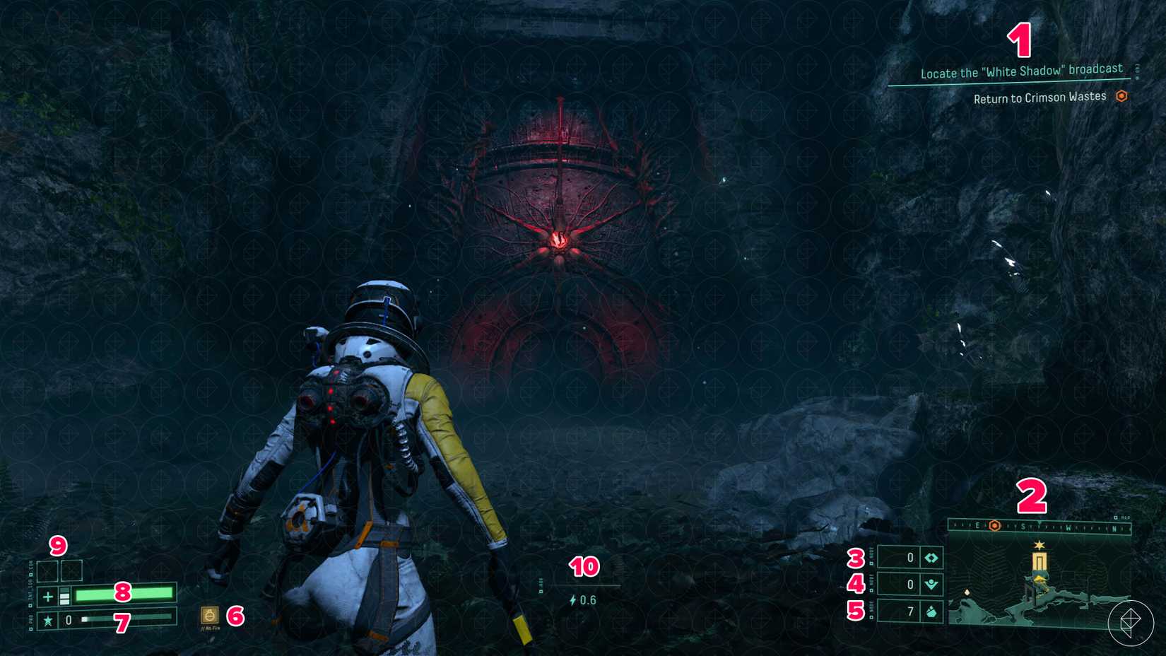 The HUD in Returnal