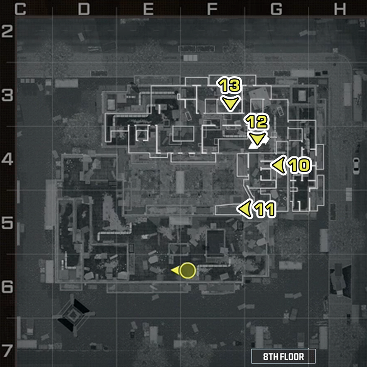 High Rise Mw ‘Highrise’ item and weapon locations in MW3