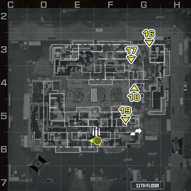 High Rise Mw ‘Highrise’ item and weapon locations in MW3
