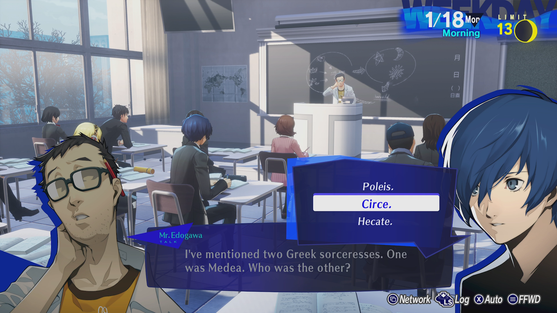 All Persona 3 Reload classroom answers and questions