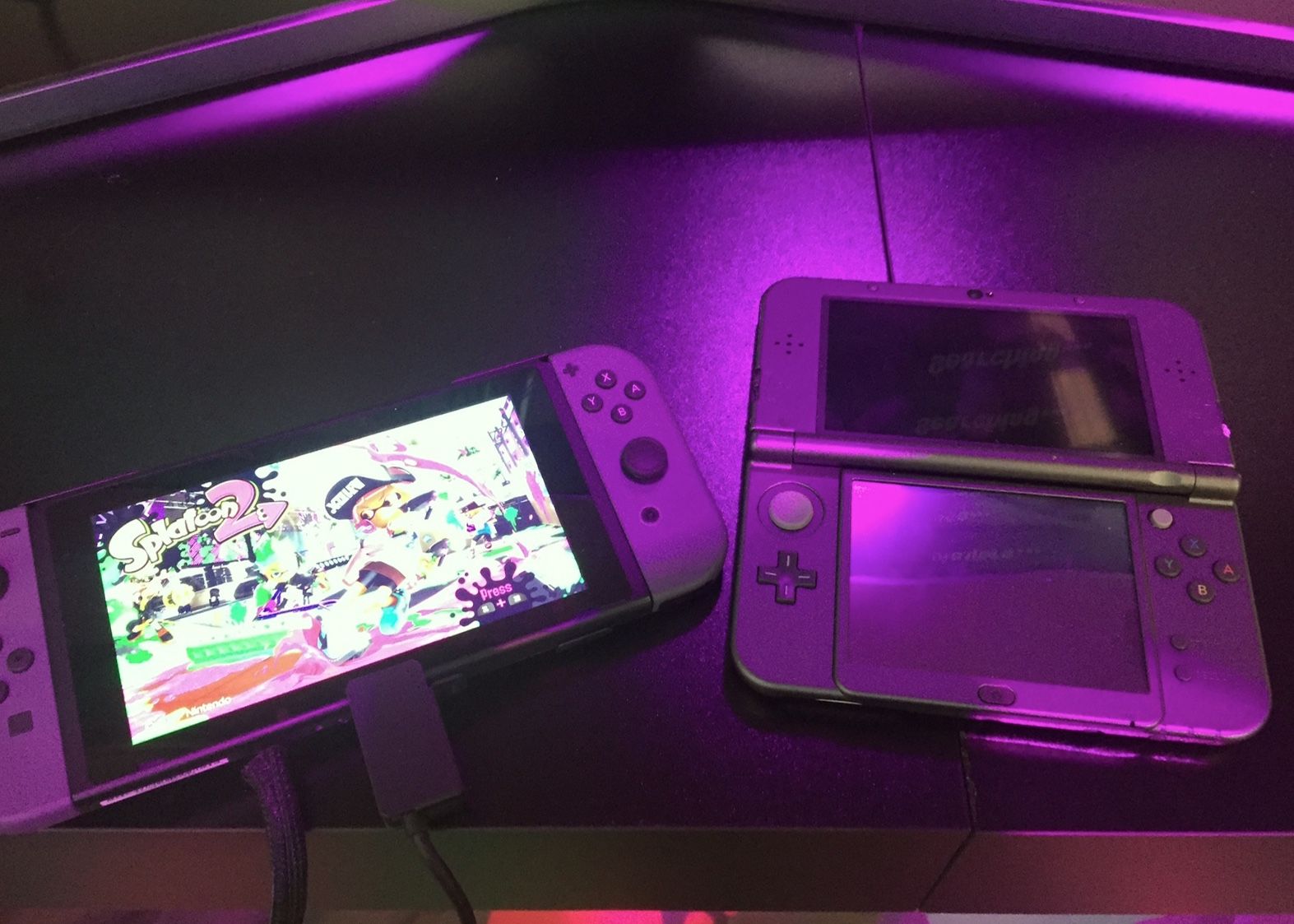 Here's the Nintendo Switch next to the Wii U GamePad, a 3DS